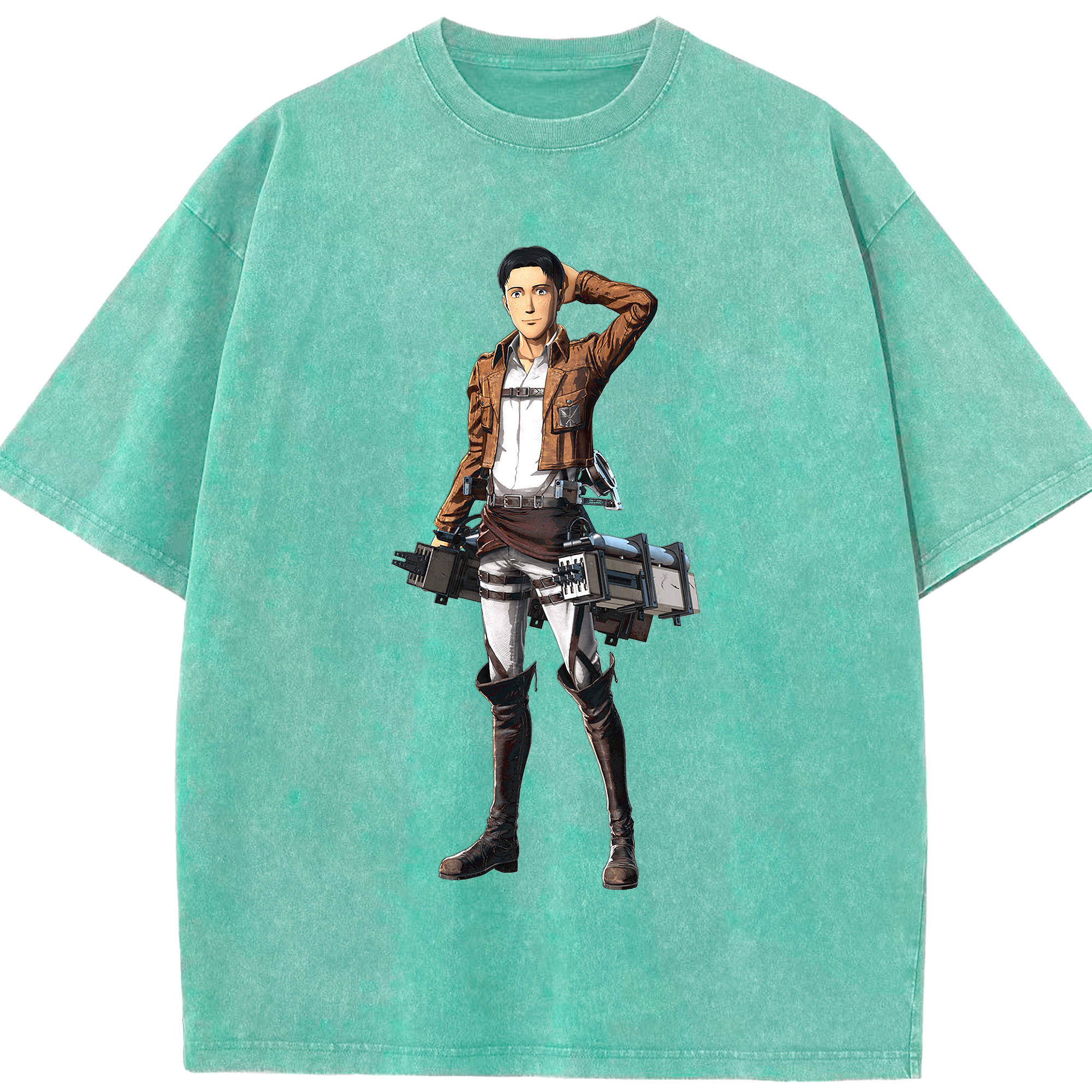 （画像用） 進撃の巨人 Attack on Titan 綿100% ヴィンテージ風 半袖Tシャツ（フロントプリント）